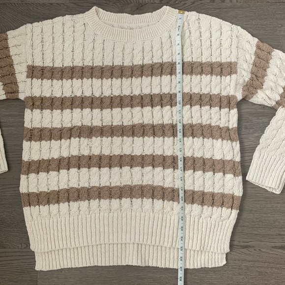 Anthropologie Pilcro Longline Stitch Sweater - Size M - Neutral - NWOT - Picture 8 of 10